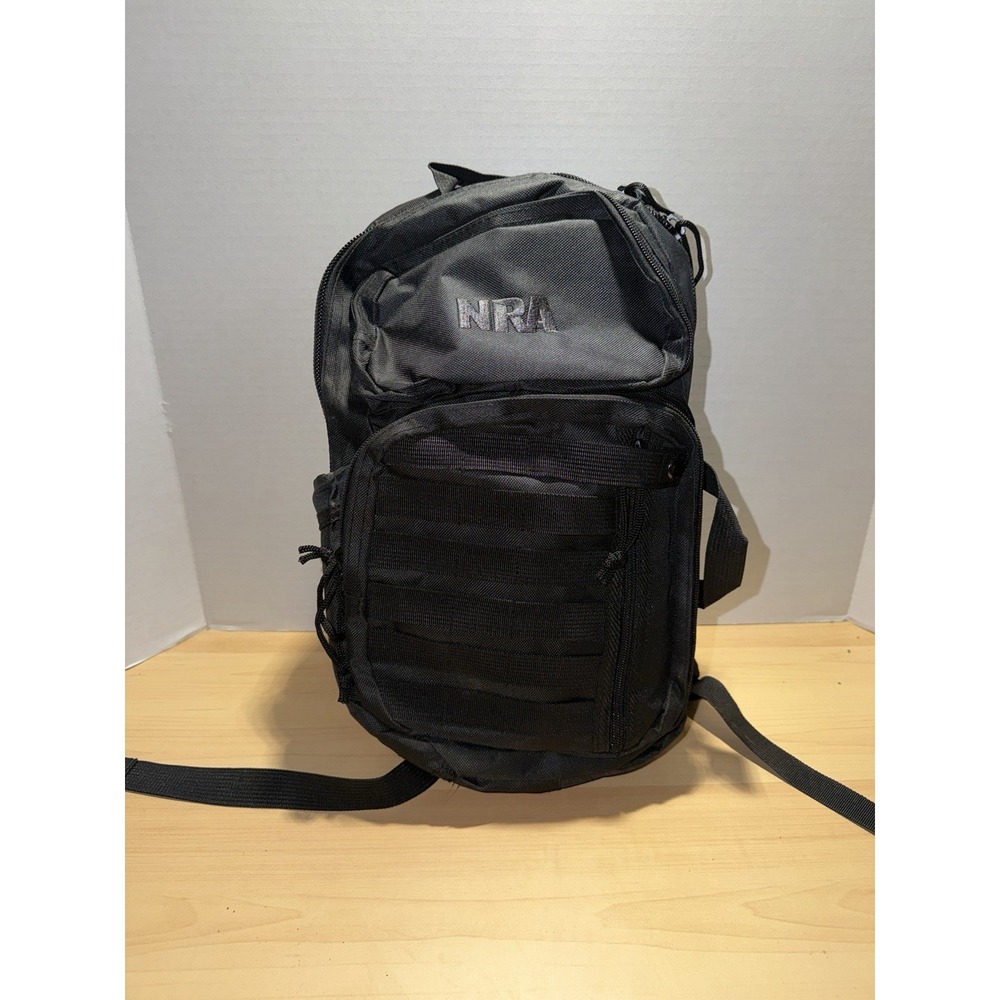 NRA Backpack Black Multi-Pocket Tactical Hunting Outdoor Gear Bag